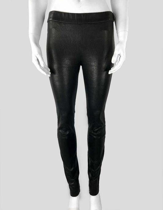 J. CREW Collection Black Leather Leggings - 2  US