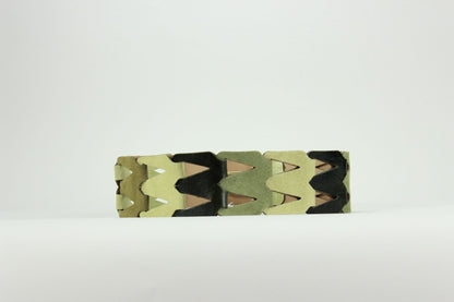 Streets Ahead Black Dark Grey Light Grey Leather Weave Waist Belt