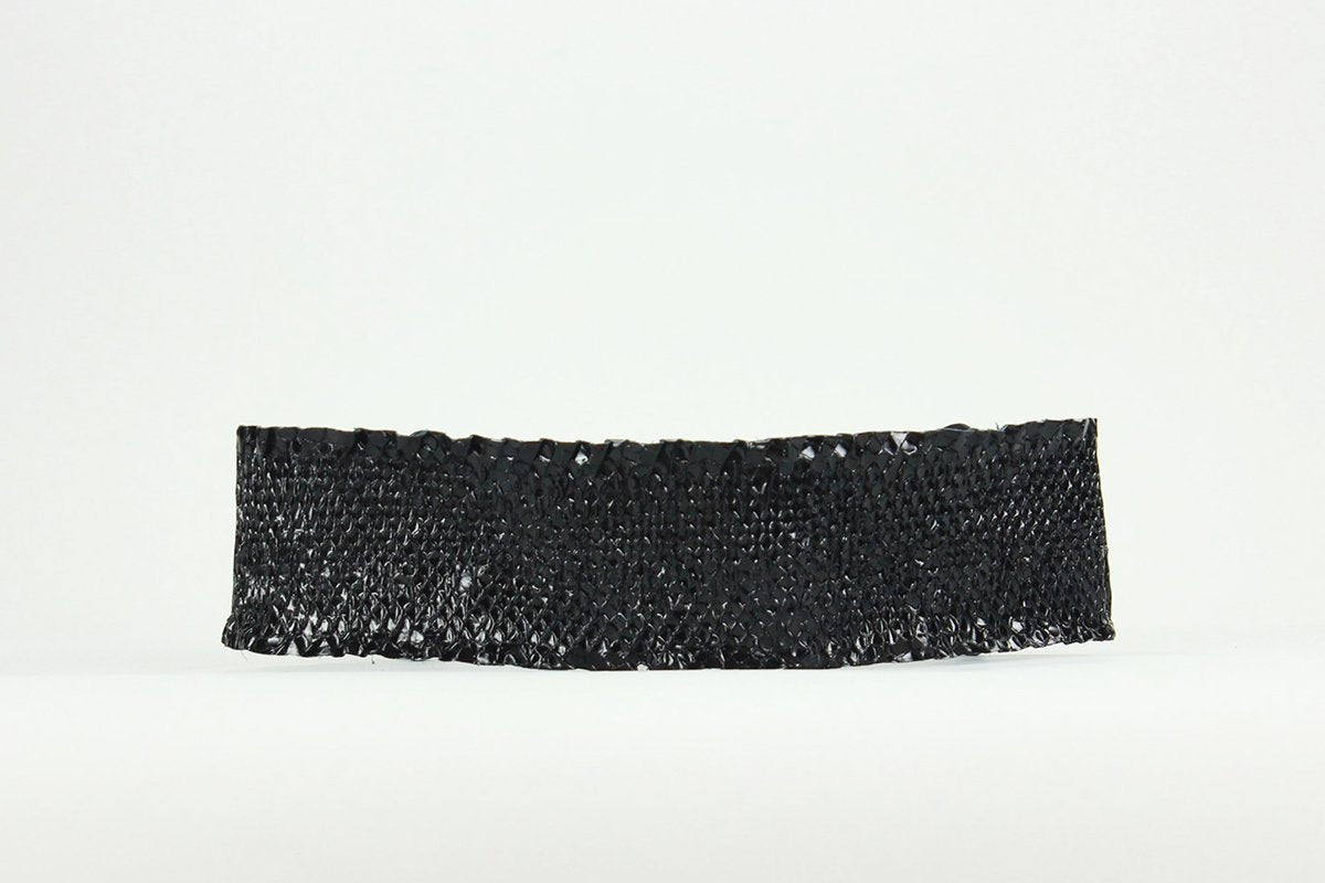 DVF Thick Black Patent Leather With Leather Buckle Waist Belt