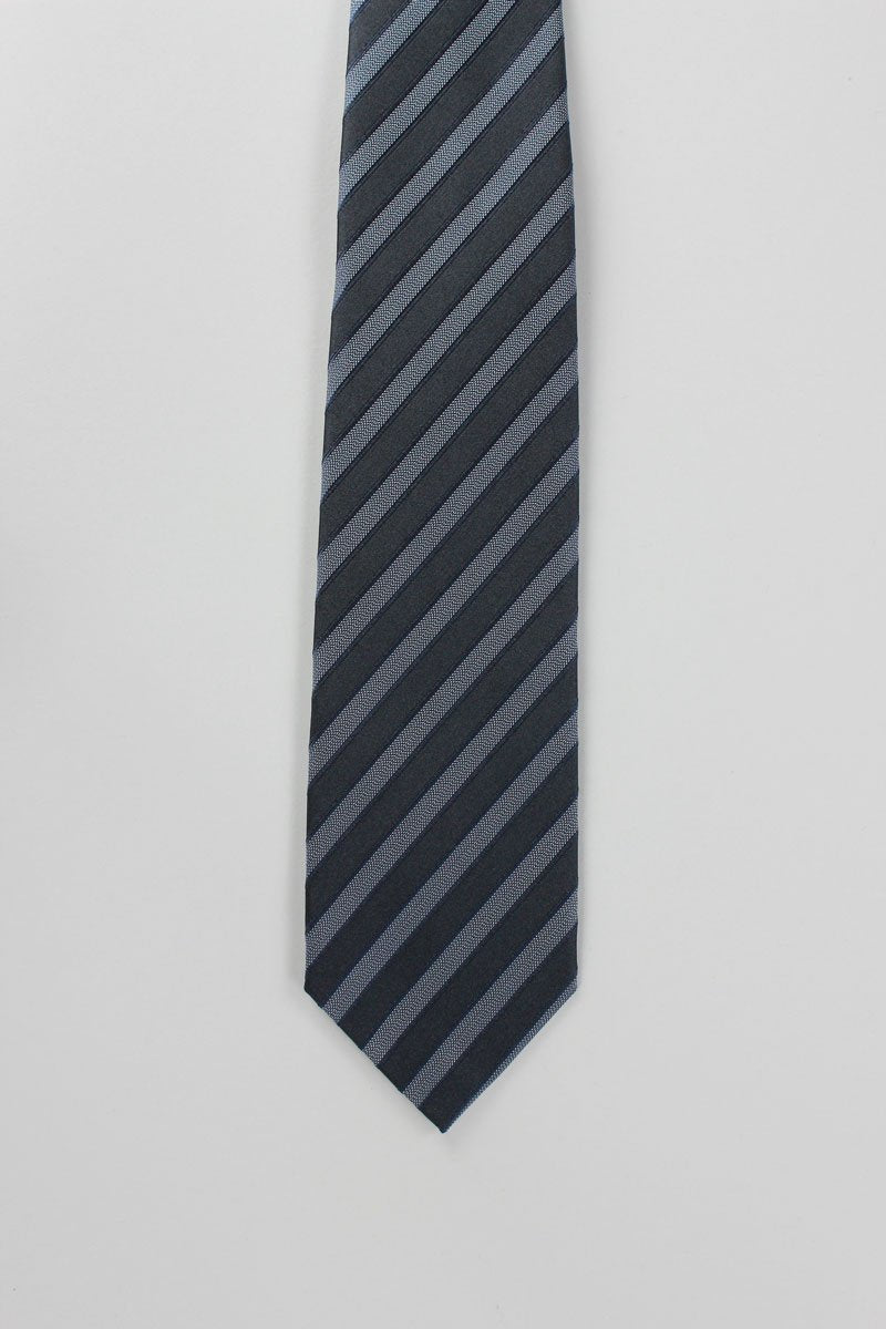 JOHN VARVATOS USA Black Navy and Grey Stripe - One Size