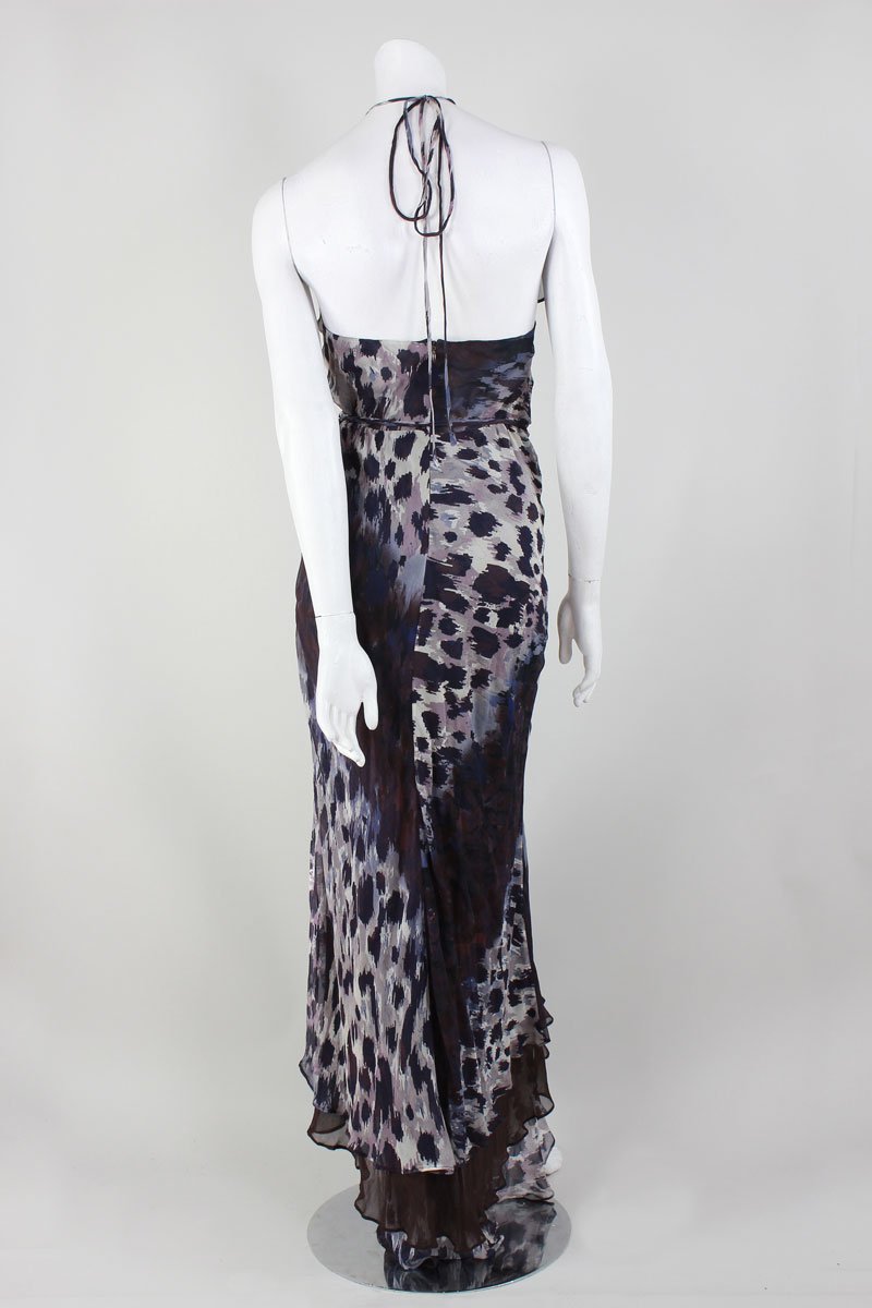 Robert Rodriguez Halter And Backless Long Wrap Dress