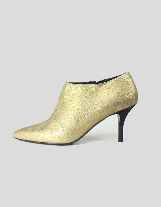 Atelier Mercadal Paris Hollywood Oro Gold Tone Booties - 37 IT | 7 US