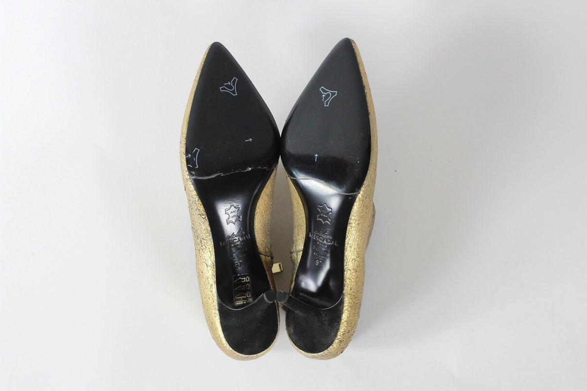 Atelier Mercadal Paris Hollywood Oro Gold Tone Booties