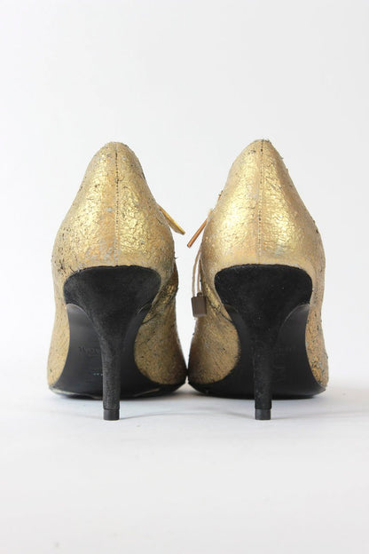 Atelier Mercadal Paris Hollywood Oro Gold Tone Booties - 37 IT | 7 US