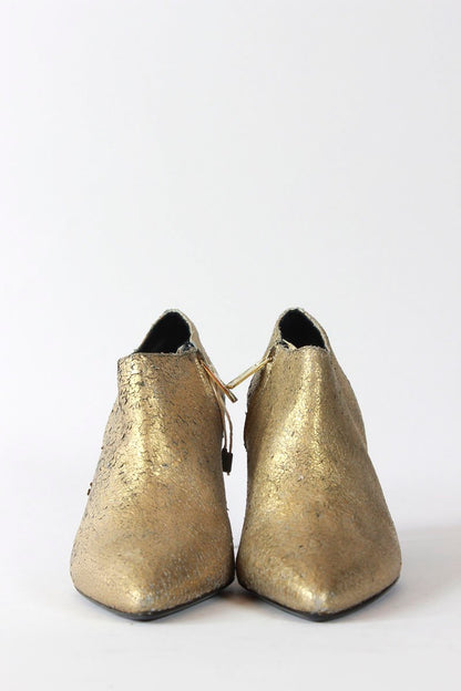 Atelier Mercadal Paris Hollywood Oro Gold Tone Booties - 37 IT | 7 US