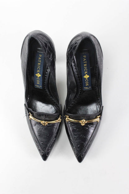 Patrick Cox Pointed Toe Croc Pumps - 36.5 IT | 6.5 US