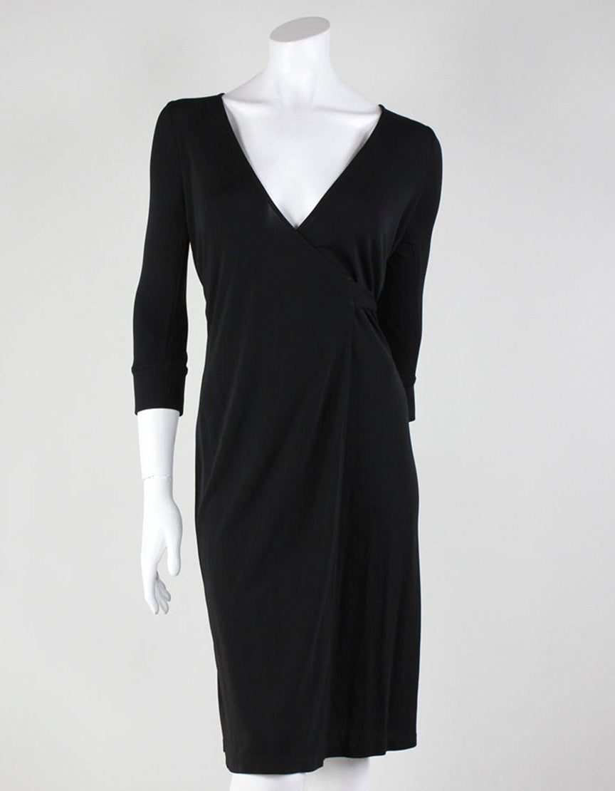 Diane Von Furstenberg Julien Wrap Dress Black