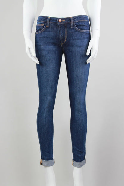 Joe's Straight Leg Unfinished And Rolled At The Bottom Jeans - X-Small