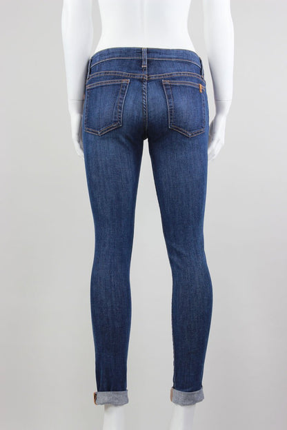 Joe's Straight Leg Unfinished And Rolled At The Bottom Jeans - X-Small