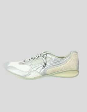 A pair of ALEXANDER McQUEEN for Adidas white trainer sneakers with lace-up closure.