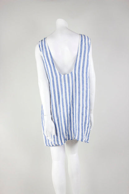 REFORMATION Candy Stripe Linen Dress - Medium