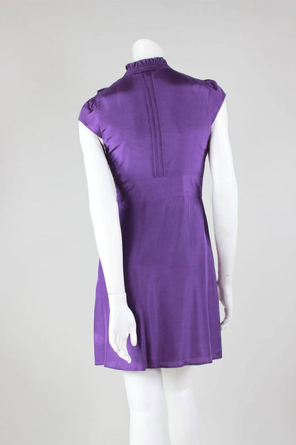 Ted Baker Purple Cap Sleeve V-Neck Dress - 1 | Small | 4 US