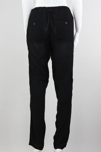 James Perse Relaxed Draw String Pants Flat Front With Large Exterior Pockets Size 2