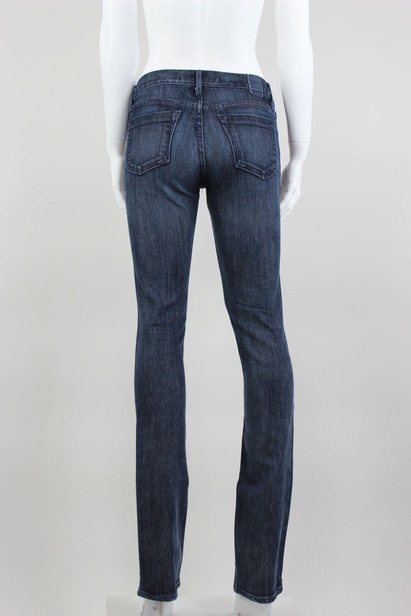 Goldsign Dark Blue 5 Pocket Boot Cut Jeans With Zip Front - 25 US
