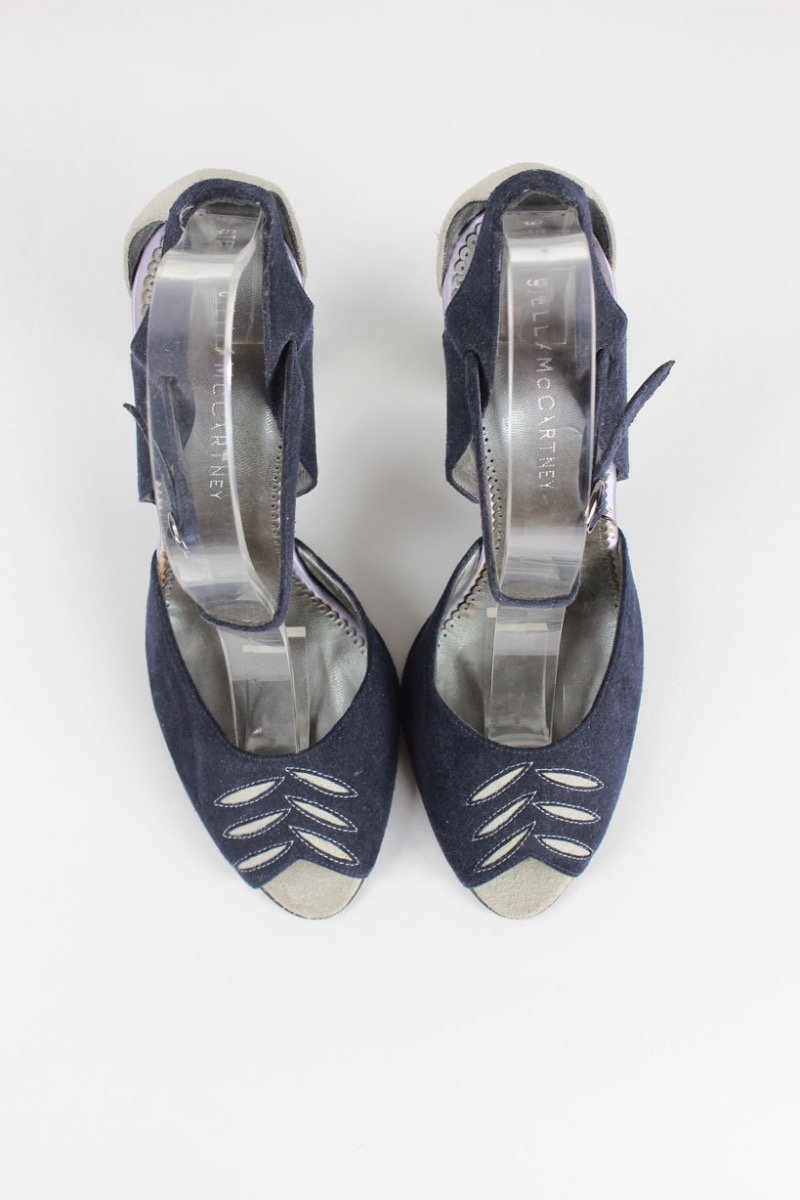STELLA MCCARTNEY Peep-Toe Heeled Sandal - 37.5 IT | 7.5 US