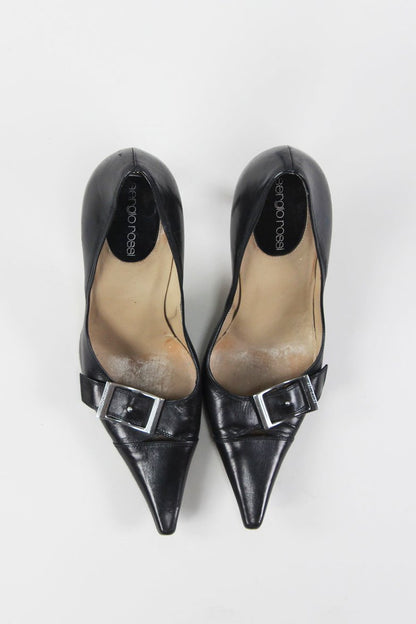 SERGIO ROSSI  Pumps With Buckle Accents - 37.5 IT | 7.5 US