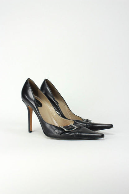 SERGIO ROSSI  Pumps With Buckle Accents - 37.5 IT | 7.5 US