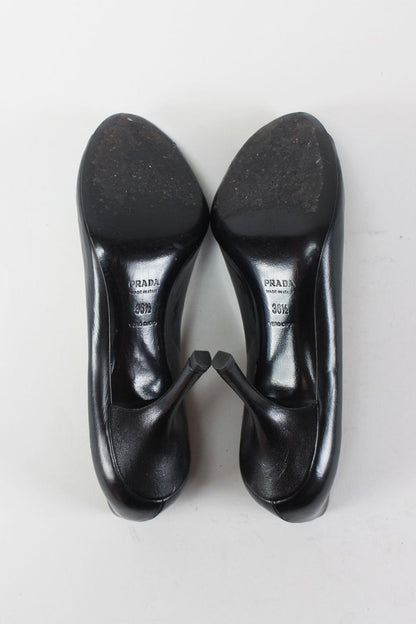 PRADA Peep Toe Pumps- 36.5 IT | 6.5 US