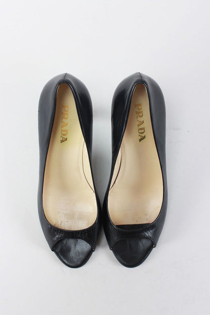 PRADA Peep Toe Pumps- 36.5 IT | 6.5 US