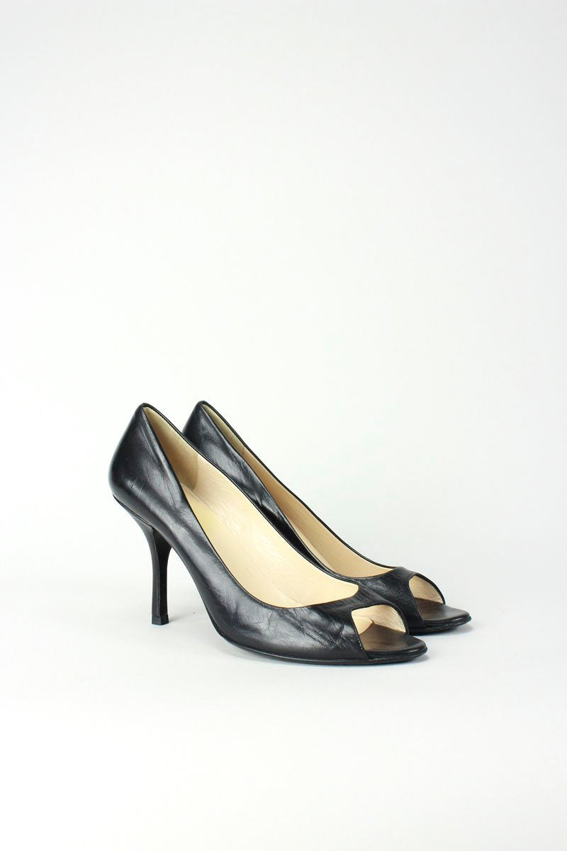 PRADA Peep Toe Pumps- 36.5 IT | 6.5 US