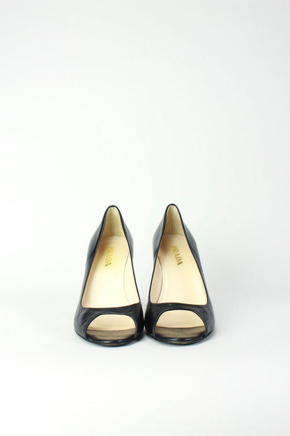PRADA Peep Toe Pumps- 36.5 IT | 6.5 US