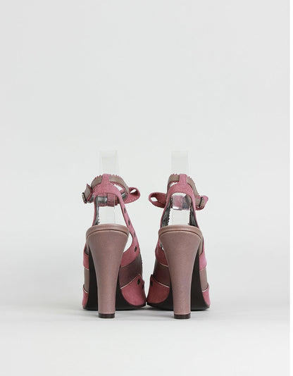 Stella McCartney Pink Suede Slingback Heels Size 37.5