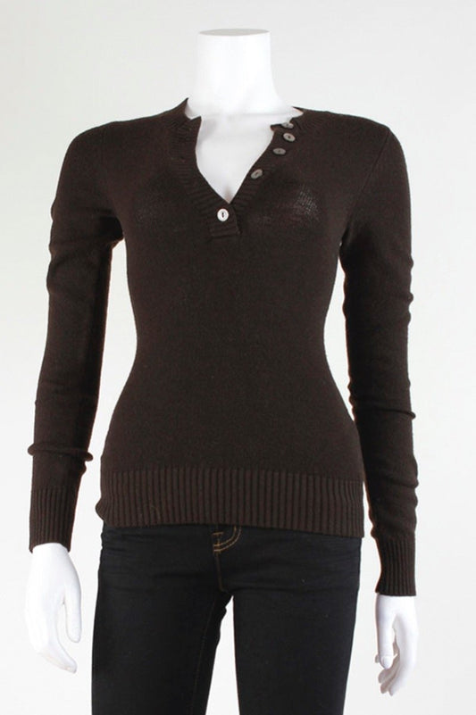 Dolce & Gabbana Brown Long Sleeved Sweater -38 IT | 4 US