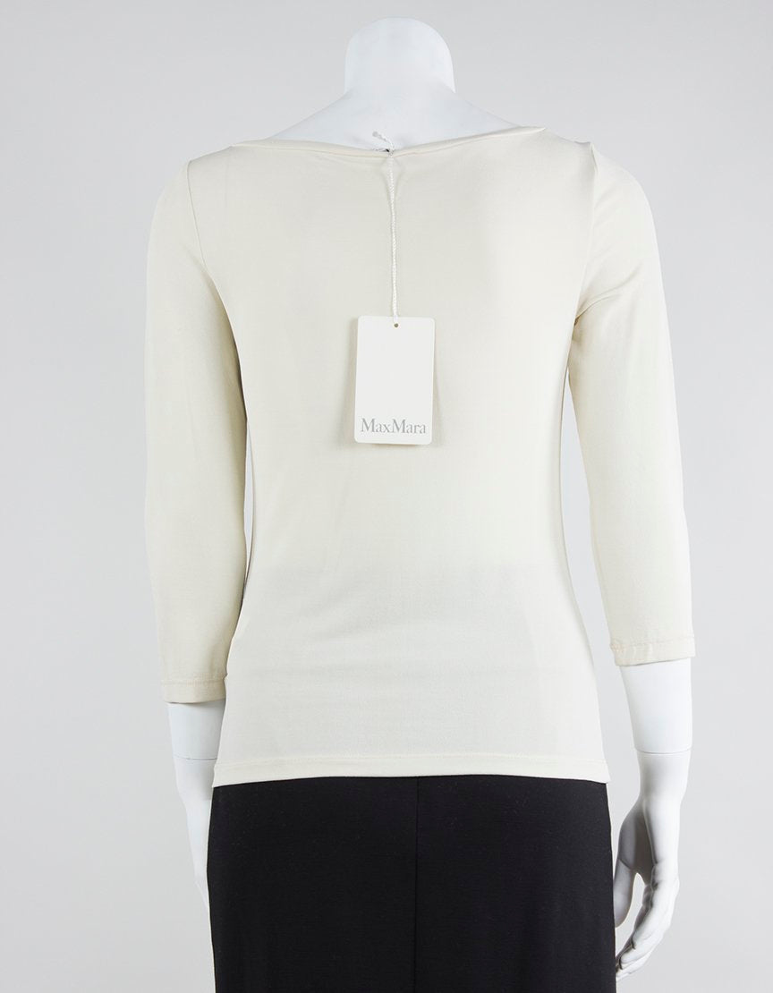 Max Mara V-Neck Three Quarter Length Sleeve Blouse Size Medium