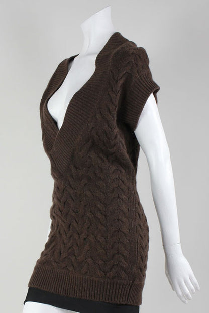 VINCE V-Neck Short Sleeve Sweater - Small