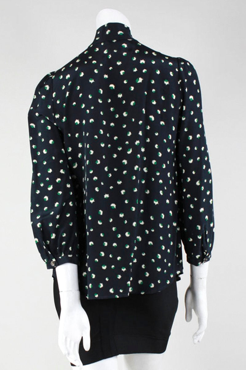 Marc Jacobs Long Sleeve Button Down Blouse With Jabot Tie Collar Size 6