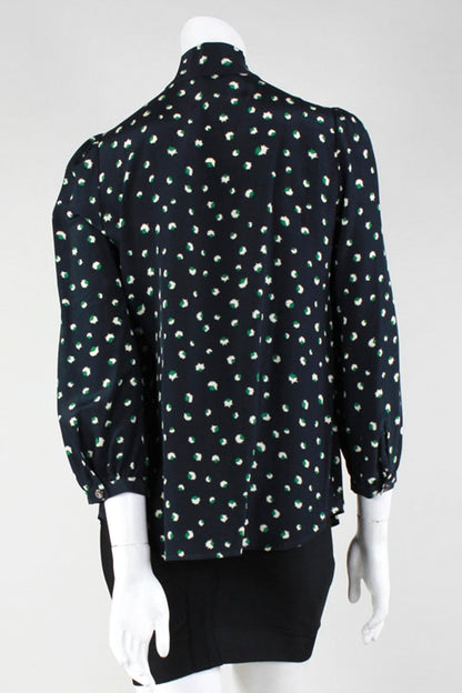 Marc Jacobs Long Sleeve Button Down Blouse With Jabot Tie Collar Size 6