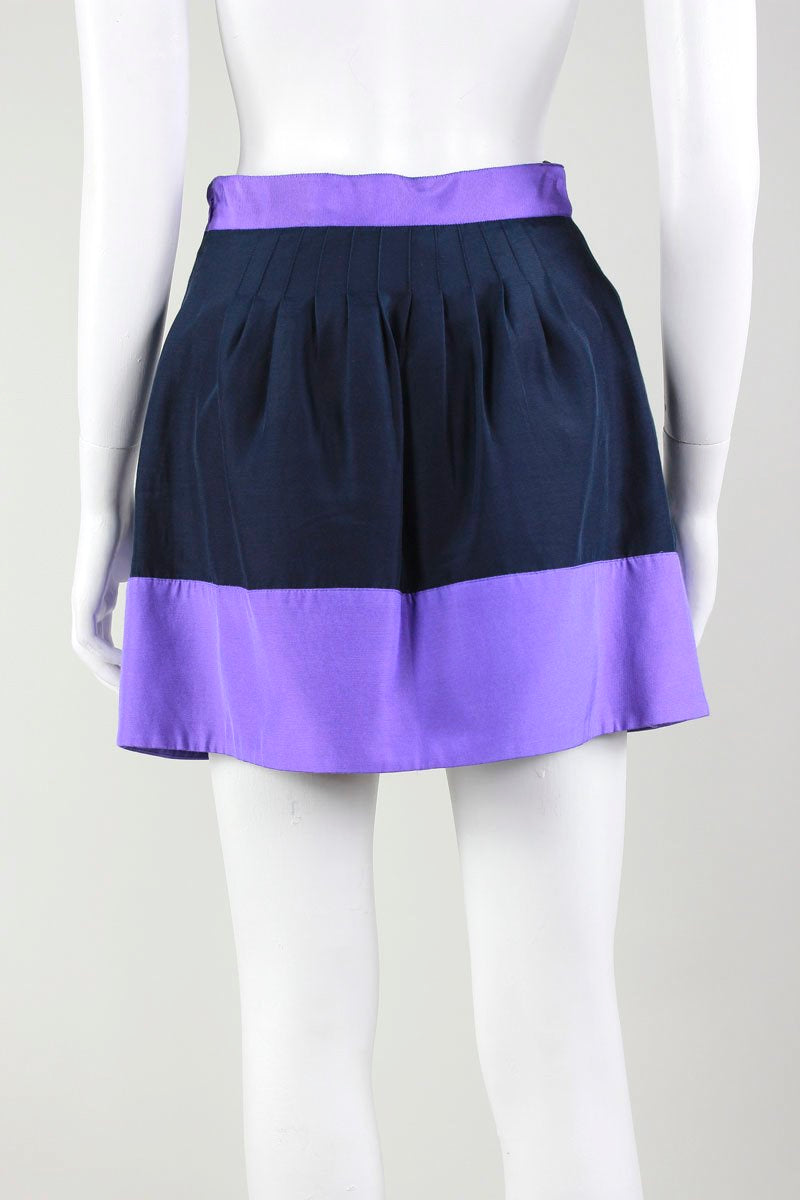 Ted Baker Navy With Purple Trim Mini Skirt Size 3