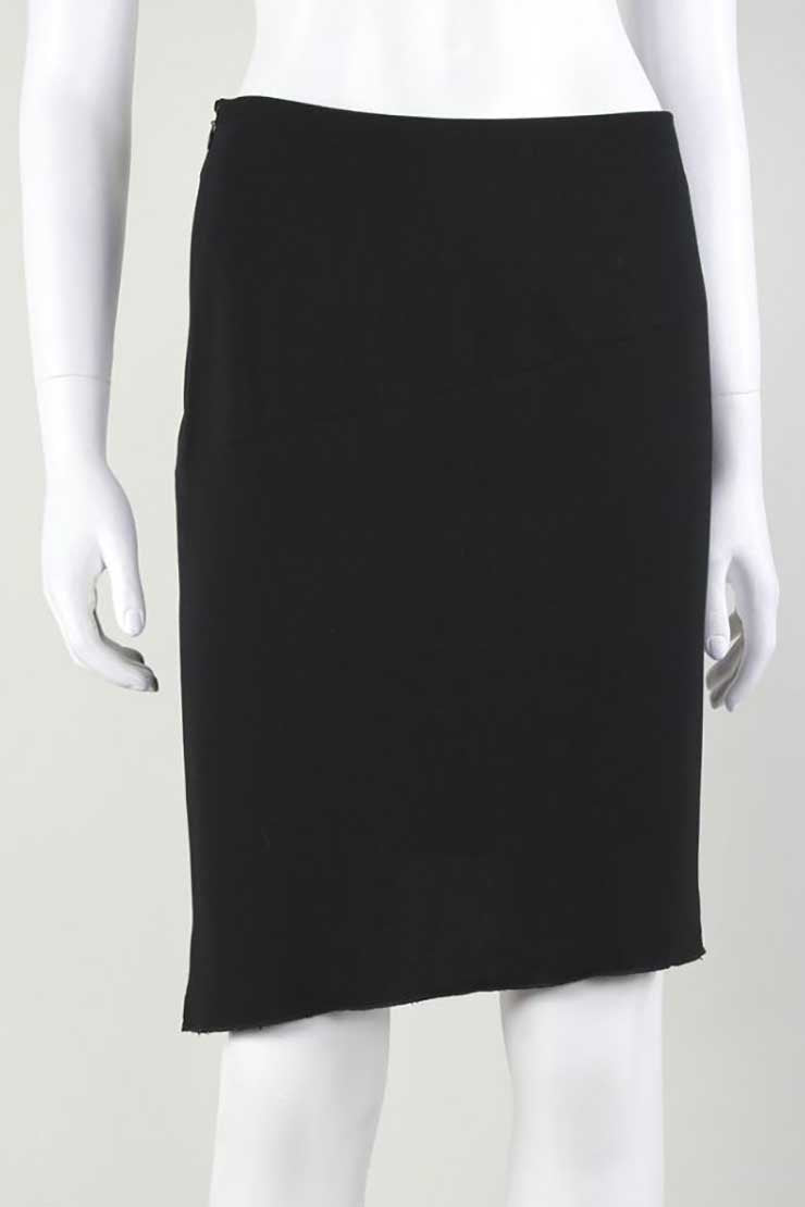 Theory Above-The-Knee Angled Black Skirt- 2 US