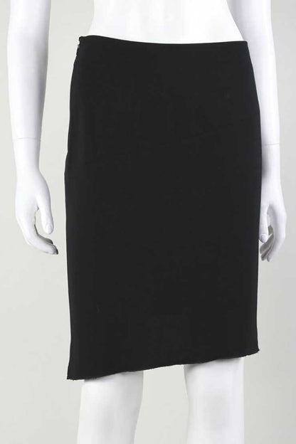 Theory Above-The-Knee Angled Black Skirt- 2 US