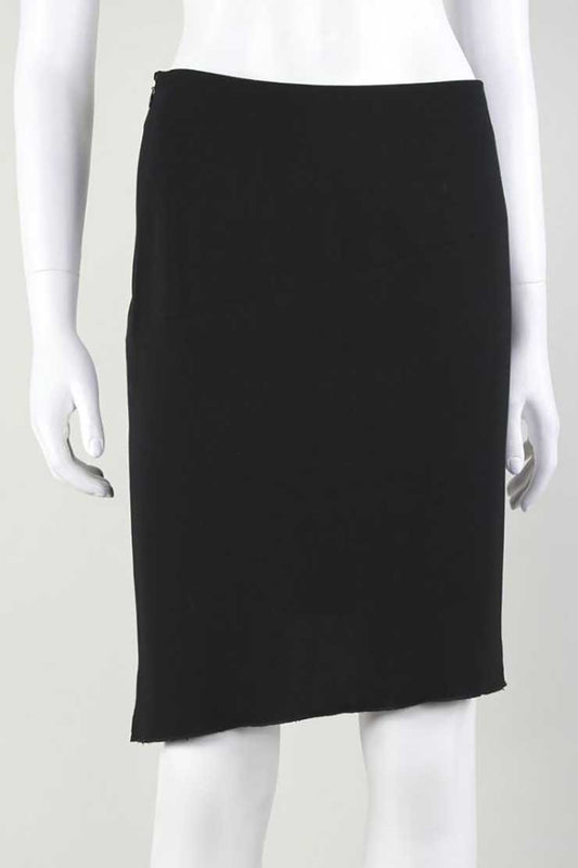 Theory Above-The-Knee Angled Black Skirt- 2 US