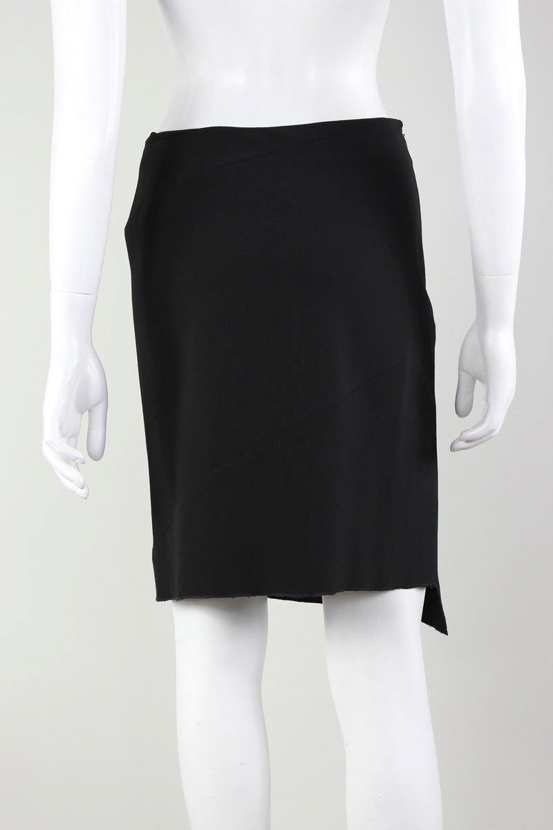 Theory Above-The-Knee Angled Black Skirt- 2 US