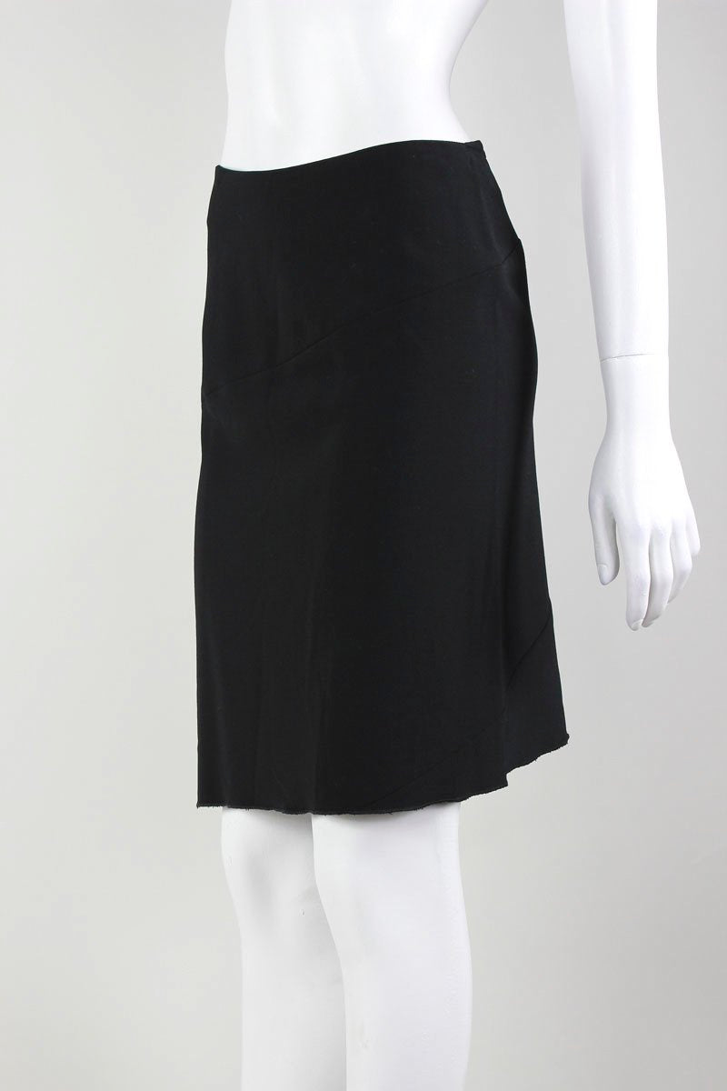 Theory Above-The-Knee Angled Black Skirt- 2 US