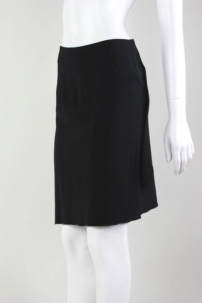 Theory Above-The-Knee Angled Black Skirt- 2 US