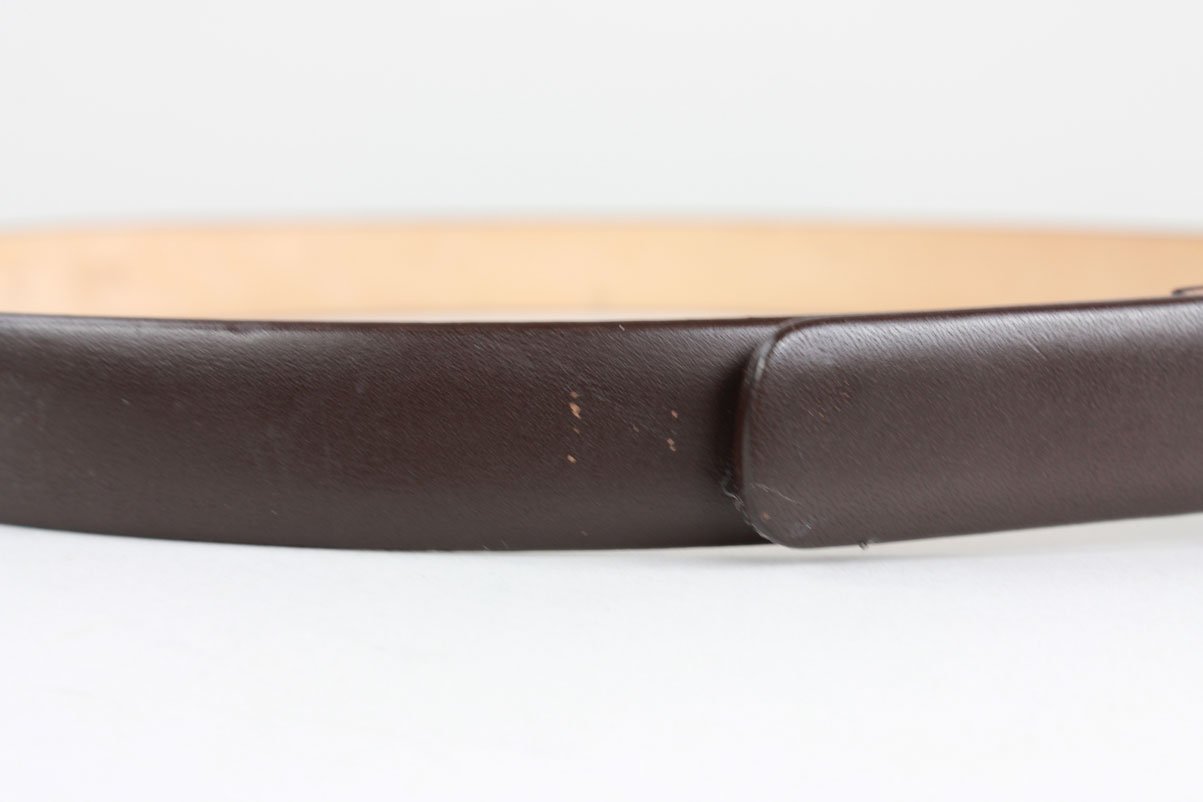 Michael Kors Brown Leather Waist Belt With Gold Tone Buckle Size 2