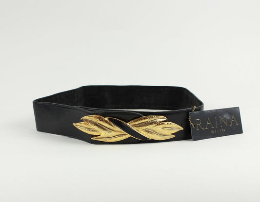 RAINA Belt With Gold Buckle w/ Tags - Small/Medium