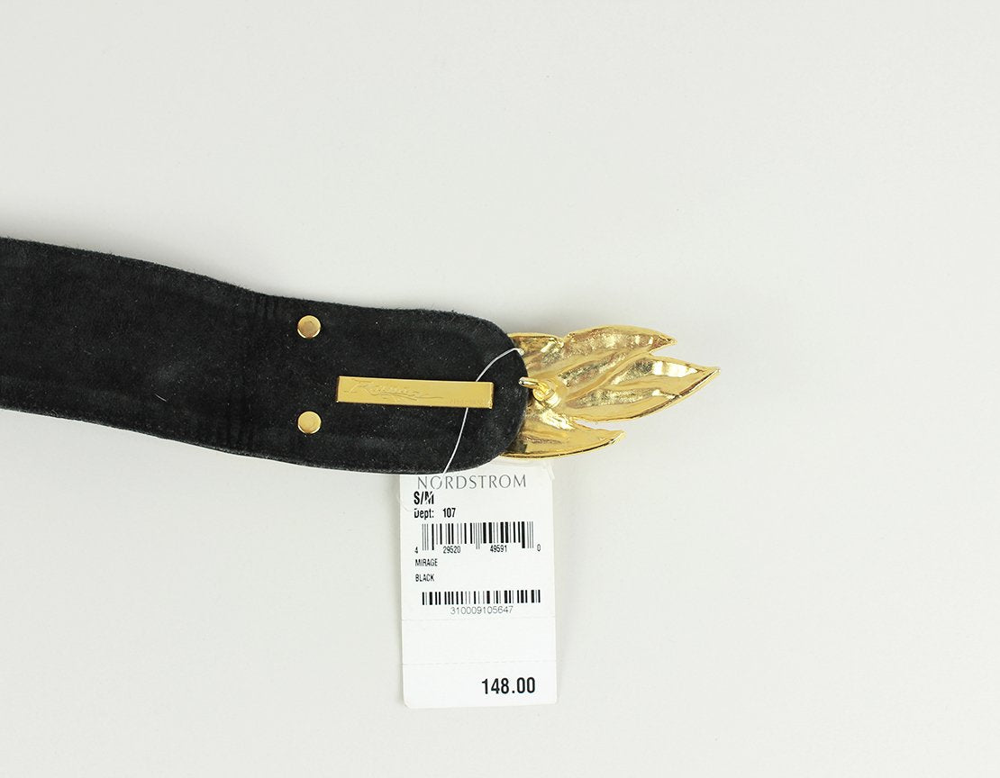 RAINA Belt With Gold Buckle w/ Tags - Small/Medium