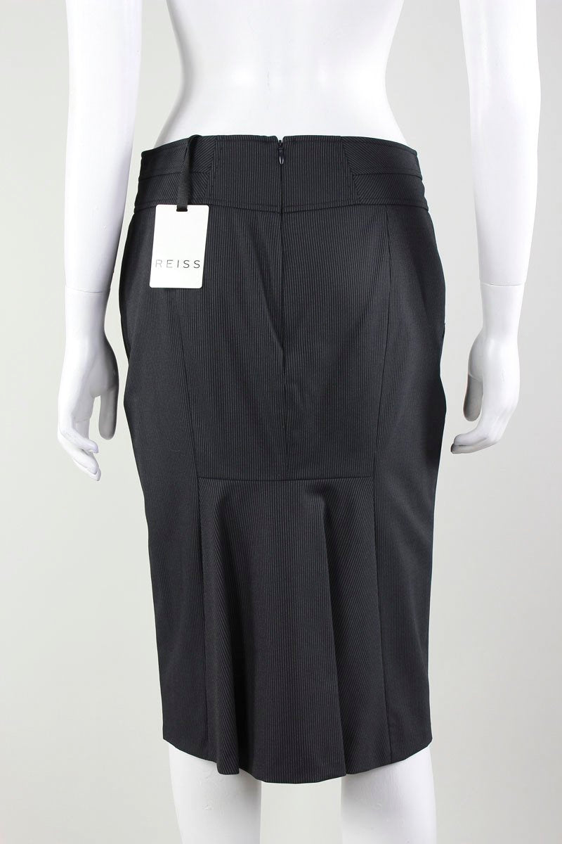 Reiss Blue Pinstripe Pencil Skirt Size 4
