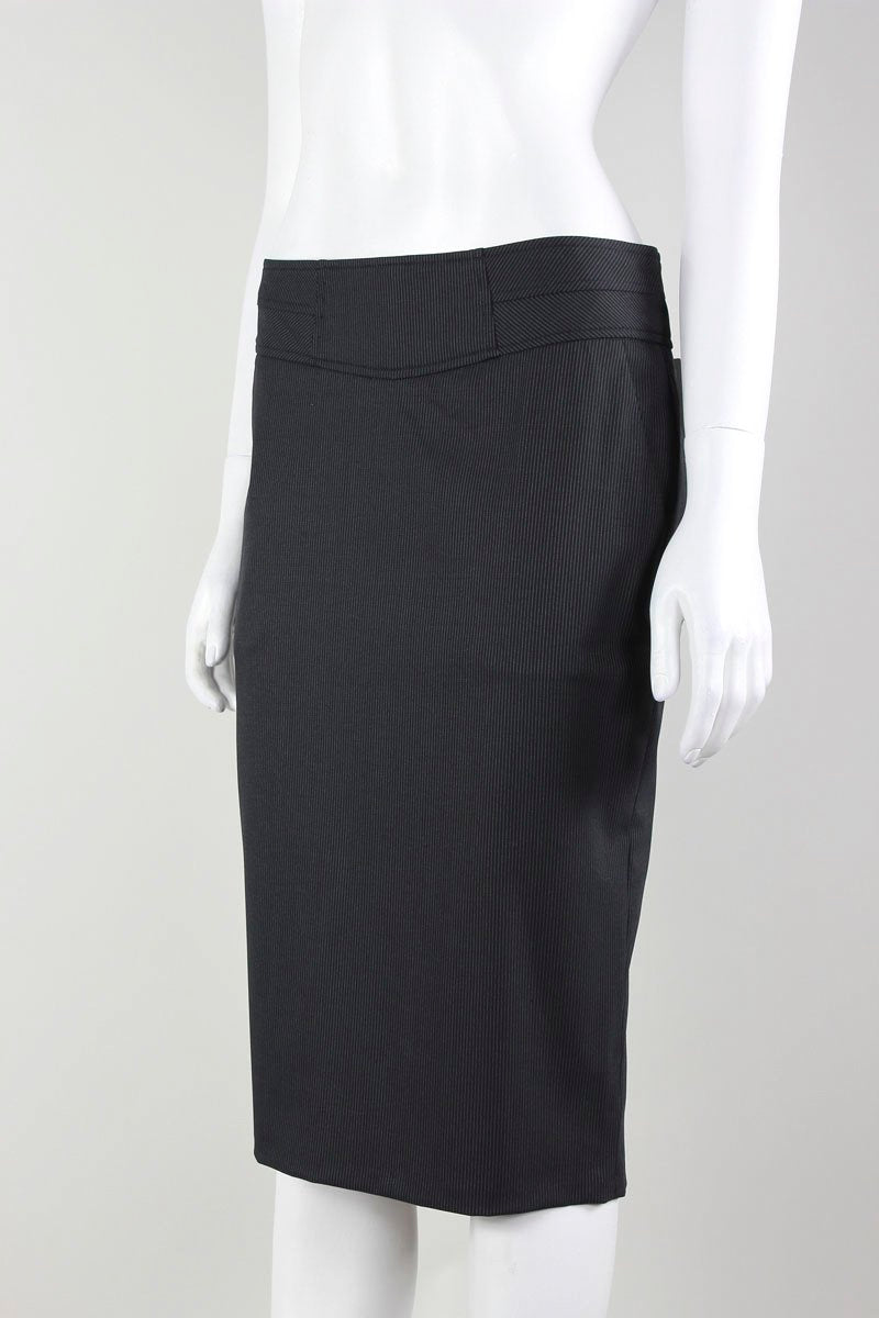 Reiss Blue Pinstripe Pencil Skirt Size 4