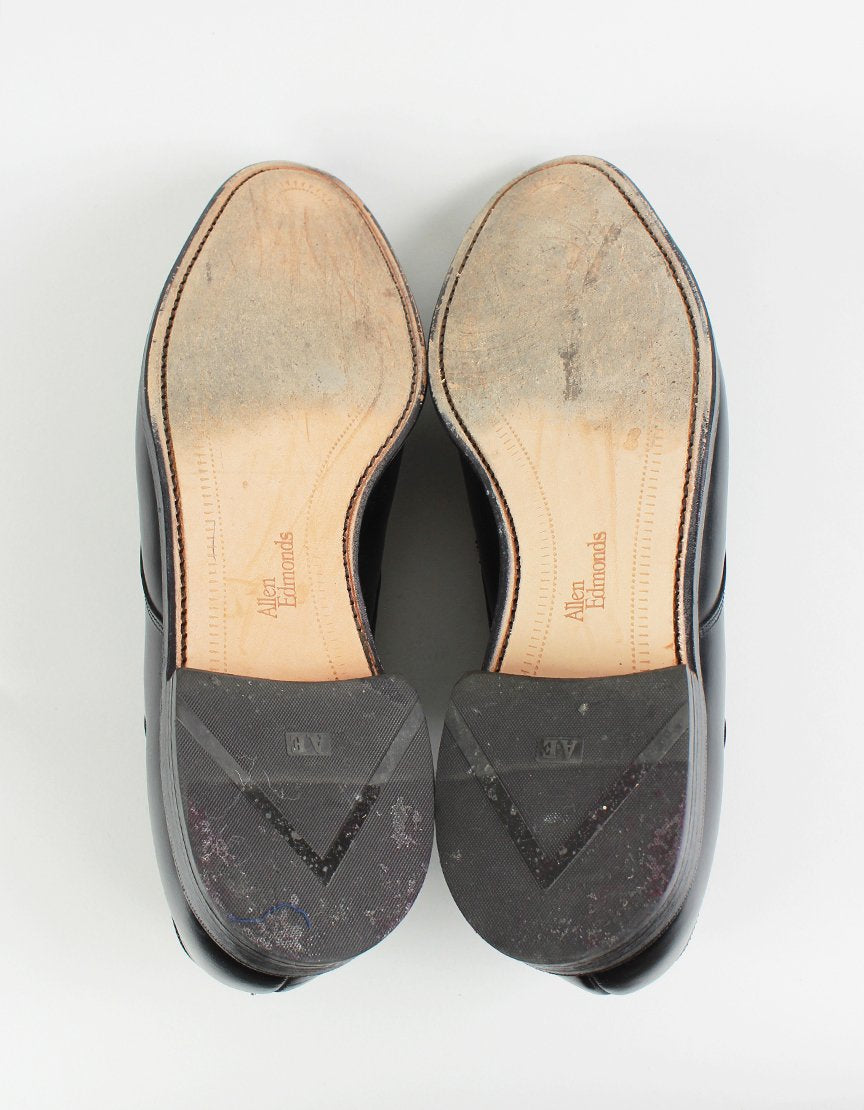 Allen Edmonds Clifton Black Leather Brogue Lace Up Shoes - 13D US