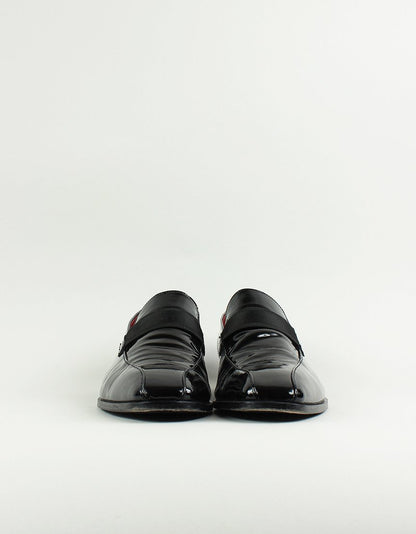 Boss Hugo Boss Black Patent Leather Slip On Tuxedo Shoes Size 12