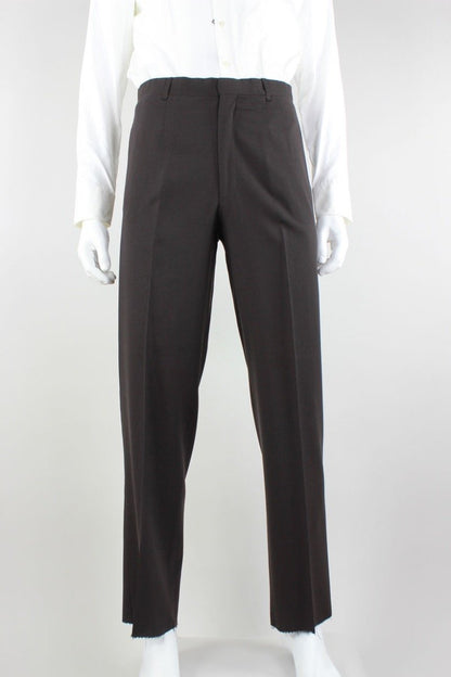 Dolce Gabbana Brown Two Button Single Vent Suit With Flat Front Pants 42R