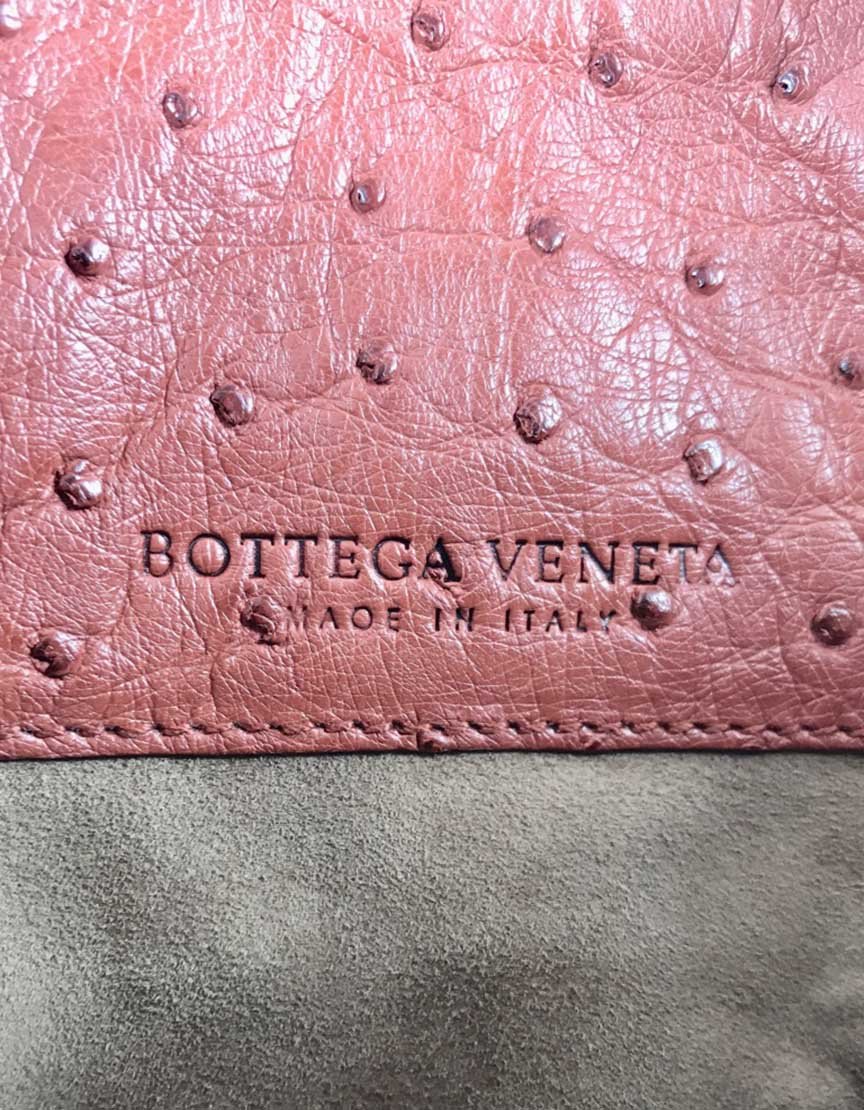 Bottega Veneta Brick Leather Handle Bag With Antiqued Brass Hardware