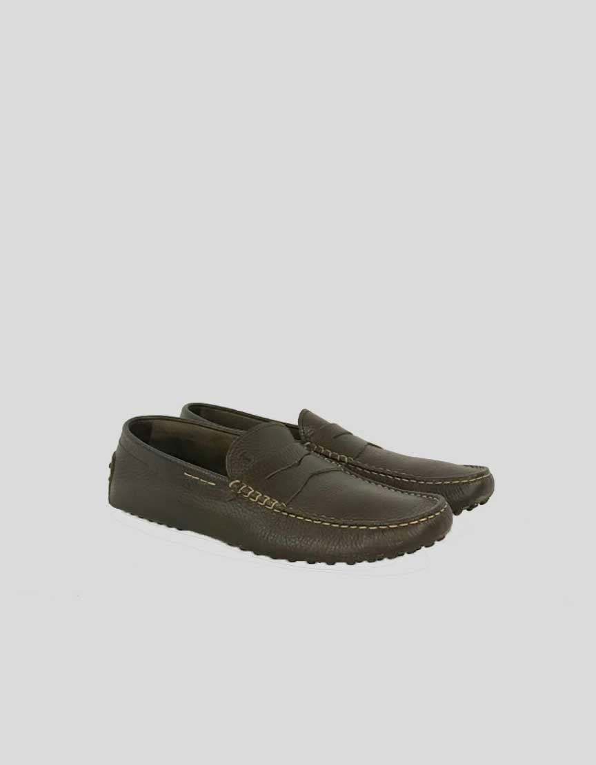 TOD's Men's City Gommino Penny Drivers In Dark Brown Size 9