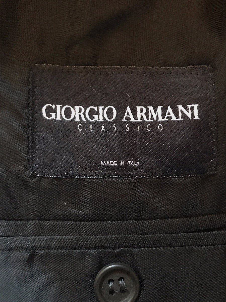 Giorgio Armani Classico Black Cashmere Blazer 52 IT | 42 US