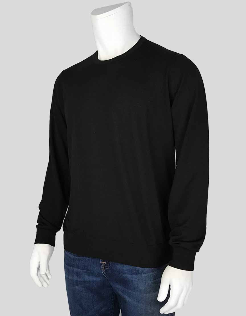 Giorgio Armani Light Weight Virgin Wool Long Sleeve Crewneck Sweater 56 It